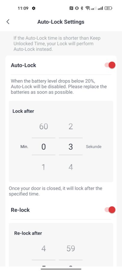 Switchbot Lock einstellungen 3
