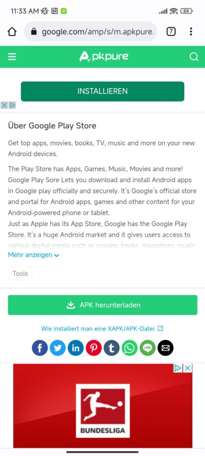 Google Playstore installieren MIUI 14 1