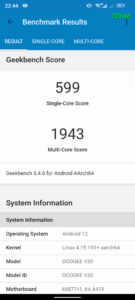 doogee v30 geekbench