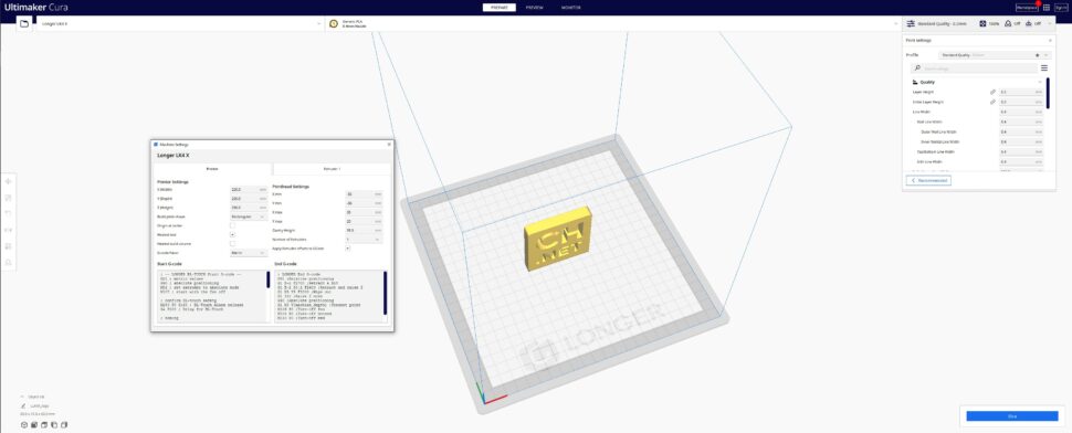 Longer LK4 X Cura