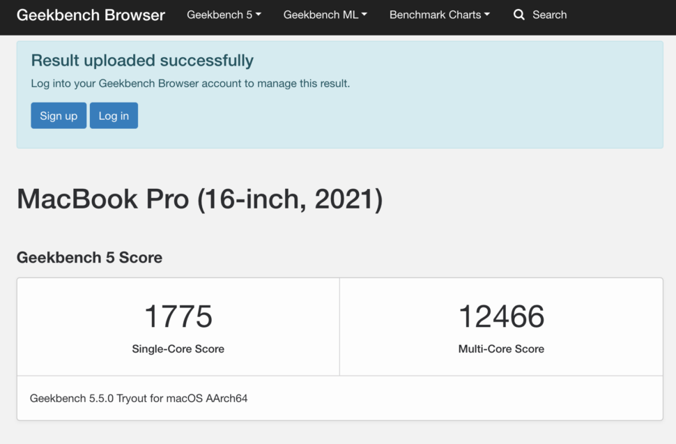 Macbook pro 2021 16 inch geekbench 51