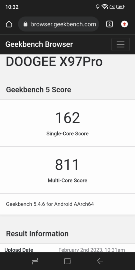 doogee x97pro geekbench