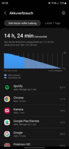 Samsung S23 Ultra Test Screenshot Akku Praxis