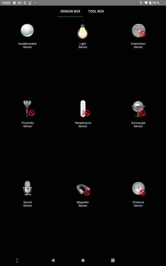 Teclast P30S sensors