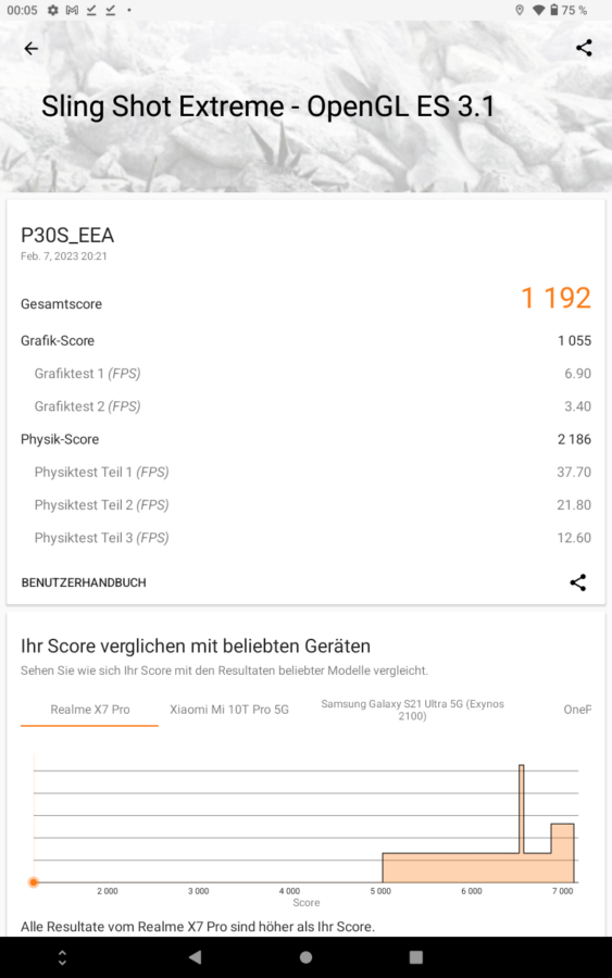 Teclast P30S slingshot extereme 3dmark