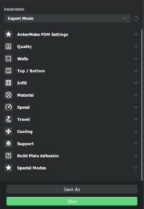 AnkerMake M5 Slicer Modes 1