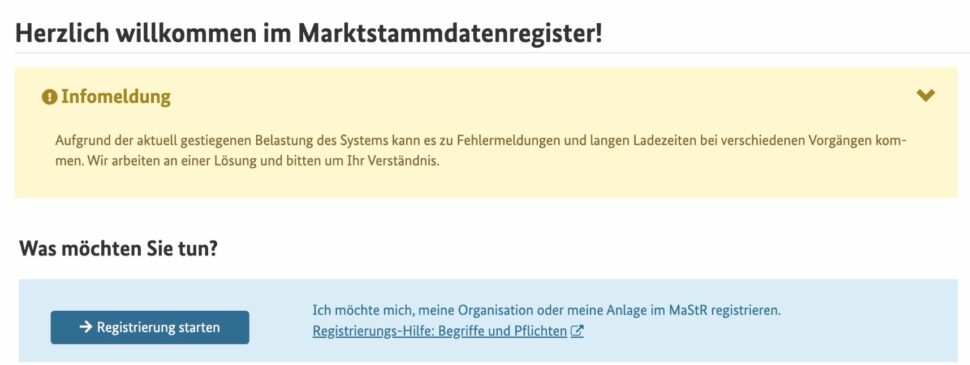 marktstammdatenregister registrierung