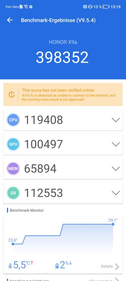 Benchmarks Honor Magic 5 Lite 1