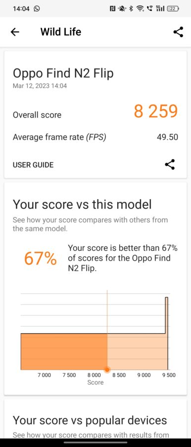 Oppo Find N2 Flip Benchmarks 2