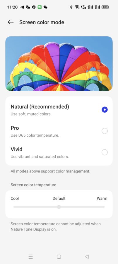 Oppo find x6 Displaysettings 2