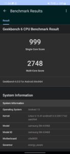 Samsung A54 Test Screenshot Benchmark 1