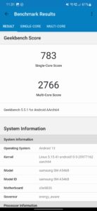 Samsung A54 Test Screenshot Benchmark 3