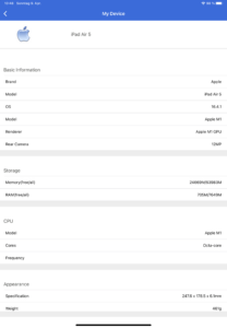 iPad Air 5 Test Screenshot Hardware