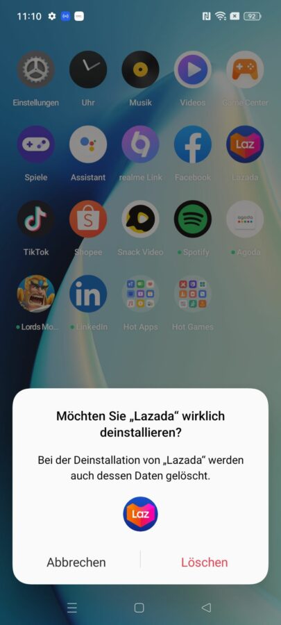 Realme UI Werbung Entfernen anleitung apps loeschen 3