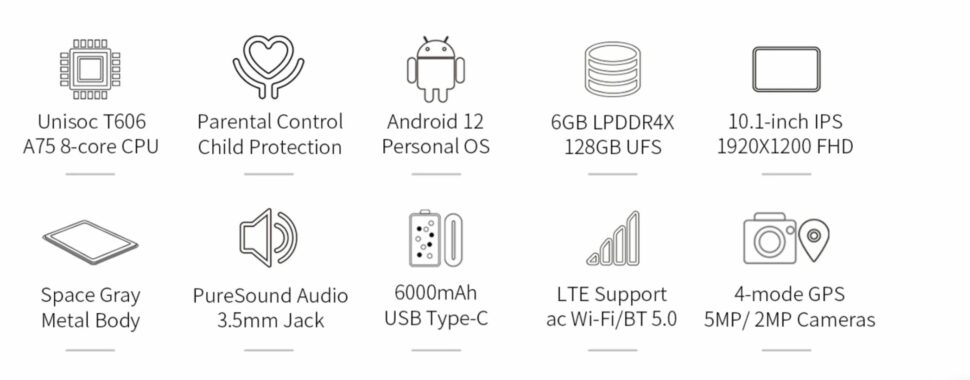 Teclast P40HD features