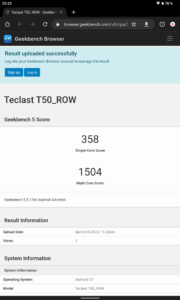 teclast t50 geekbench