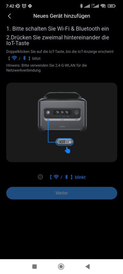 UGreen PowerRoam 600 Anmeldung3