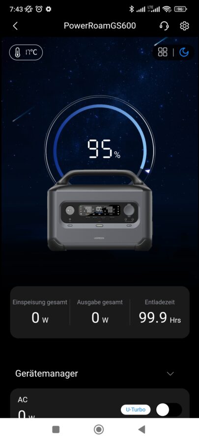 UGreen PowerRoam 600 App Steuerung1