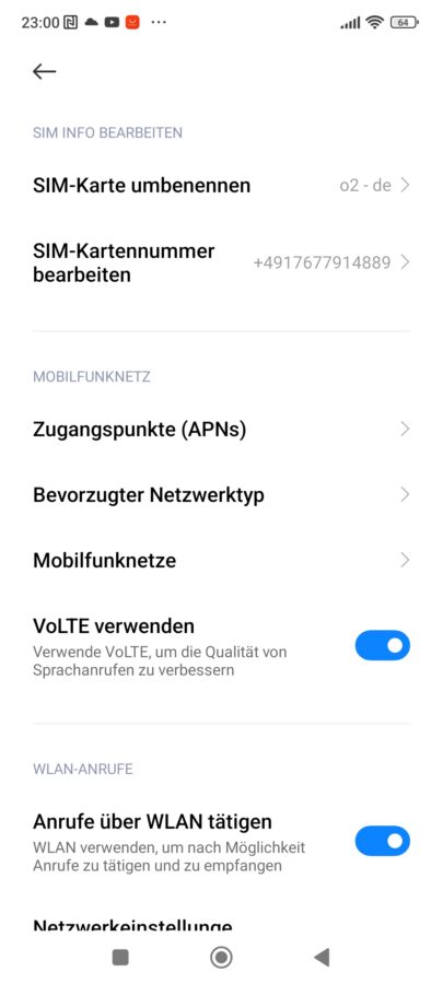 Redmi Note 12 5G volte vowifi