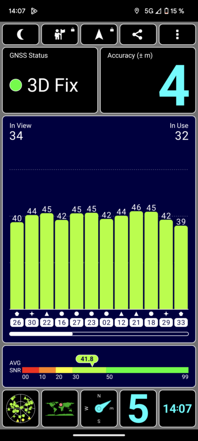 GPS WLAN Test geschwindigkiet Pixel 7a 1