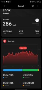 Xiaomi Mi Band 8 Test Workout Krafttraining 2