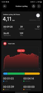 Xiaomi Mi Band 8 Test Workout Radfahren 1