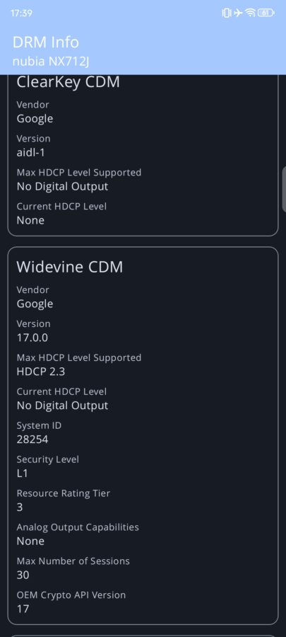 Nubia Z50 Ultra Widevine Cert