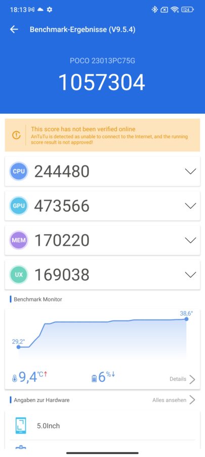 Benchmarks Poco F5 Pro Test 1