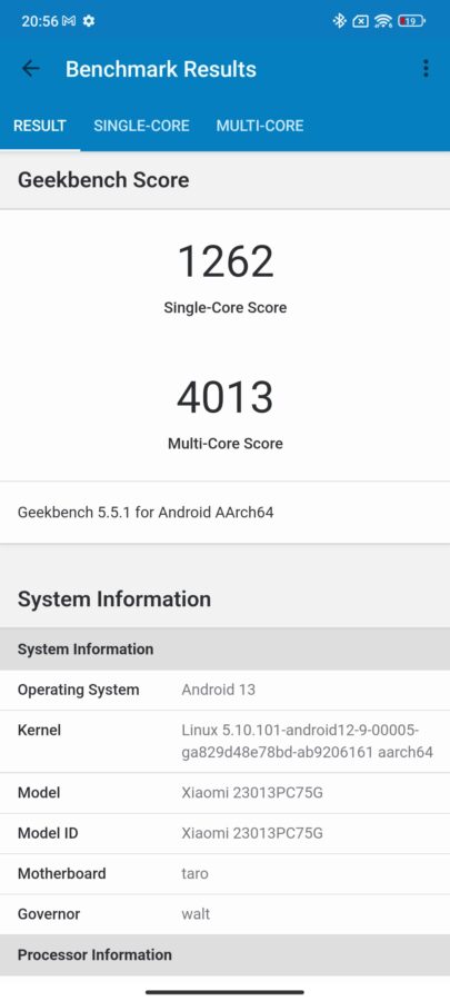 Benchmarks Poco F5 Pro Test 3