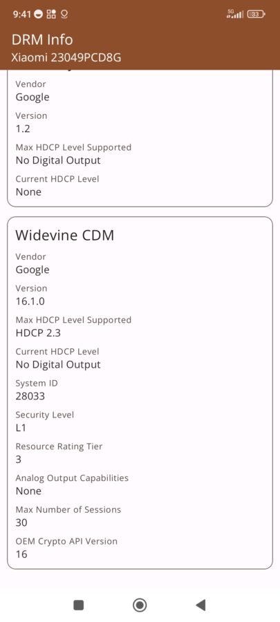 Poco F5 Test widevine l1