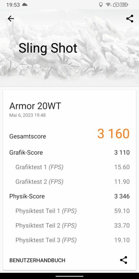 Benchmark 3DMark2 Ulefone Armor 20WT