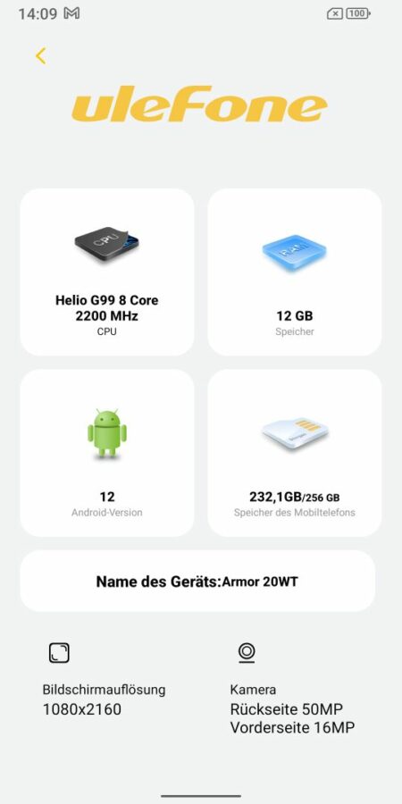 System Ulefone Armor 20WT