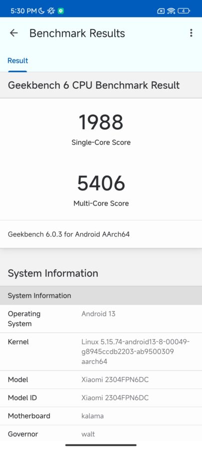 Benchmarks Xiaomi 13 Ultra Test 2