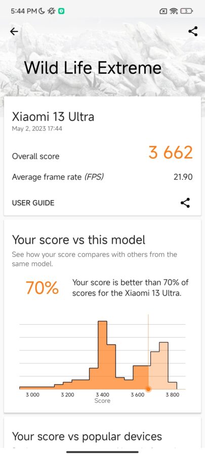 Benchmarks Xiaomi 13 Ultra Test 3