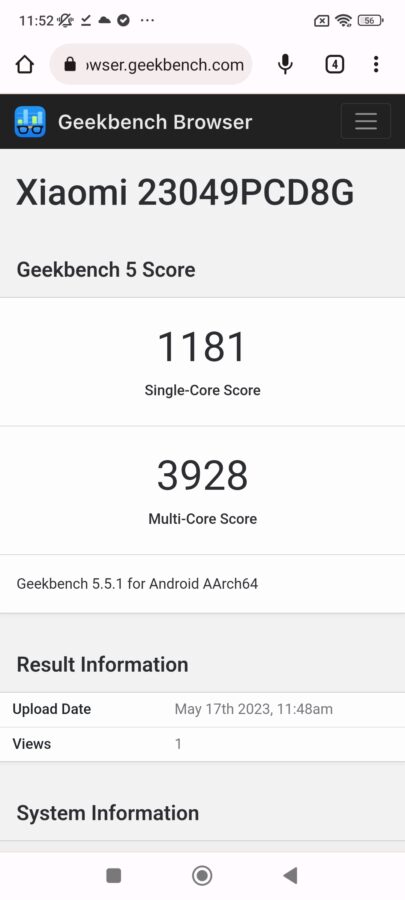 Poco F5 Geekbench 5