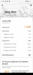 Cubot P80 3DMark Slingshot