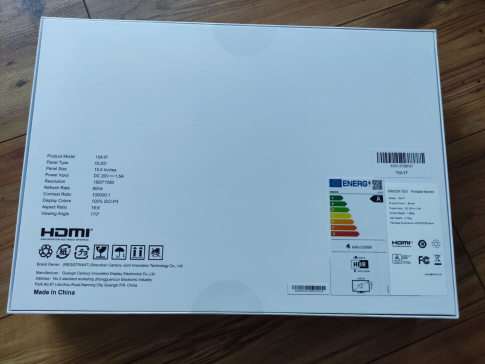 innocn 15A1F Test 3