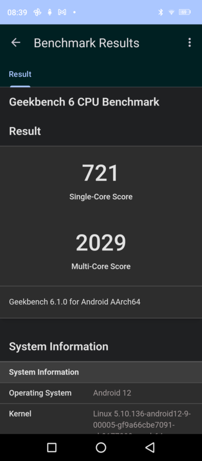 Oukitel wp21 benchmark geekbench