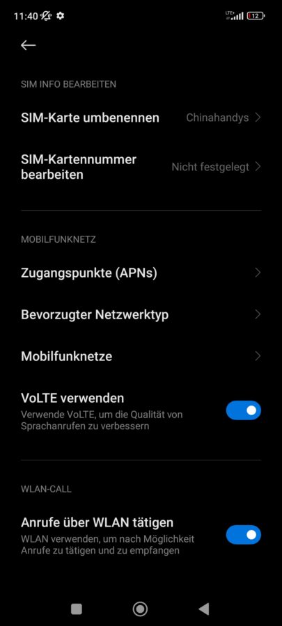 Redmi Note 12 Pro 4G VoLTE VoWIFI