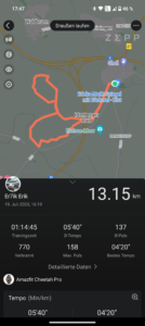 Amazfit Cheetah Pro Test Screenshot Joggen 1