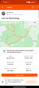 Amazfit Cheetah Pro Test Screenshot Joggen Vergleich 2