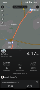 Amazfit Cheetah Pro Test Screenshot Radfahren 1