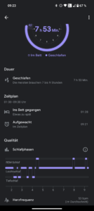 Amazfit Cheetah Pro Test Screenshot Schlaf 2