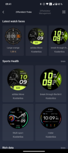 Amazfit Cheetah Pro Test Screenshot Ziffernblaetter