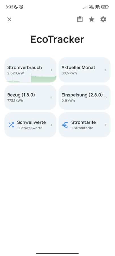 everHome Ecotracker App Test 1