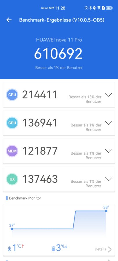 huawei nova 11 pro antutu Leistungsmodus