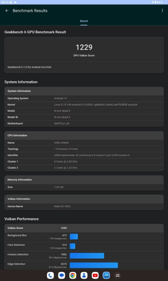 N One NPad X Test System 15