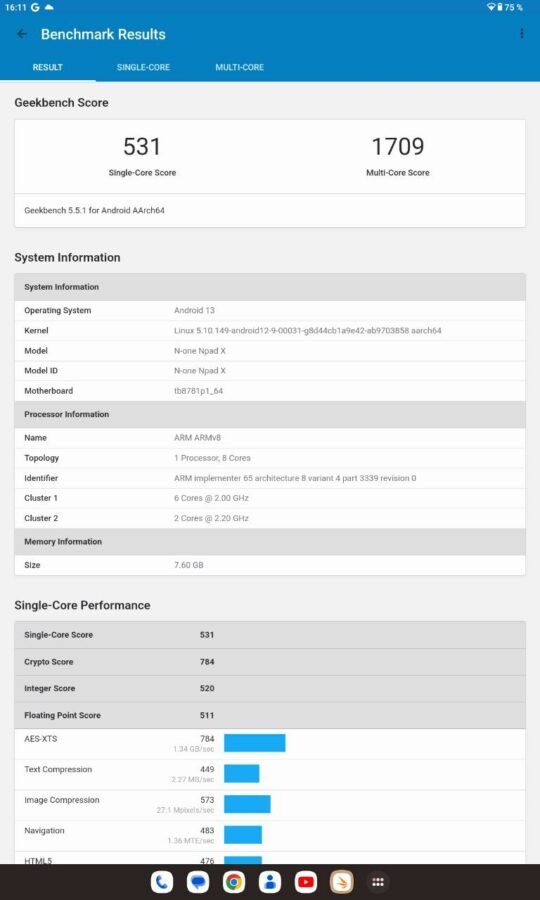 N One NPad X Test System 9