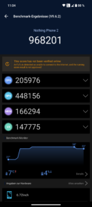 Nothing Phone 2 Test Screenshot Benchmark AnTuTu v9