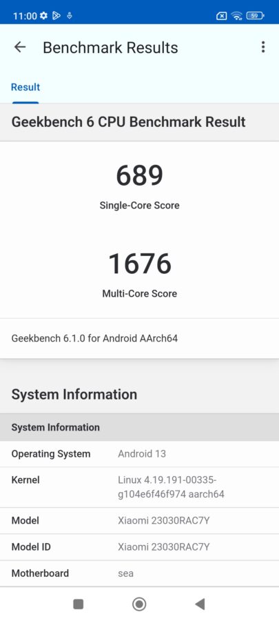 Redmi Note 12S geekbench6